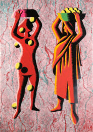 Two Cultures – Red by Mark Kostabi at RoGallery