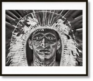 Amazônia. Art Edition No. 1–100 ‘Adão Yawanawá in a headdress of eagle feathers’ by Sebastião Salgado at Taschen
