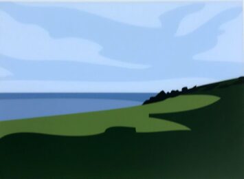 Cornish Coast 1: Lantivet Coast by Julian Opie at Taglialatella Galleries