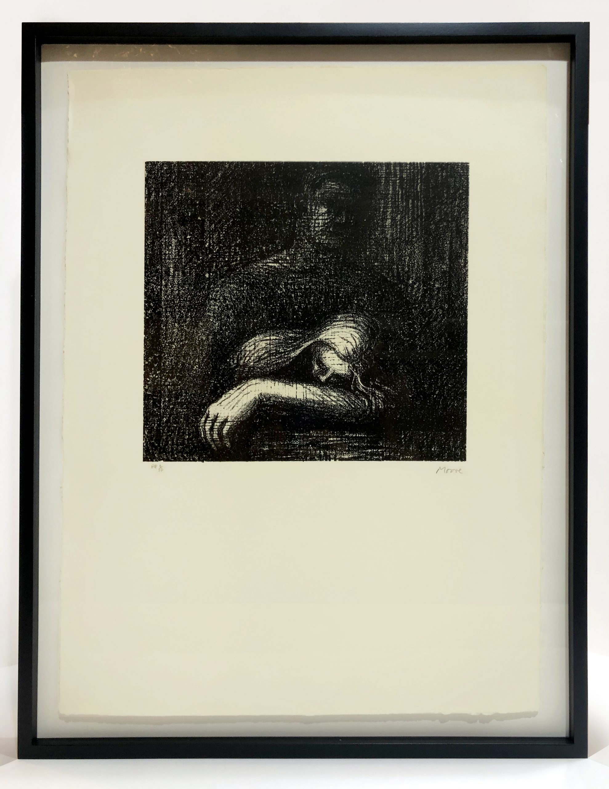 Lullaby: Sleeping Head (framed) by Henry Moore