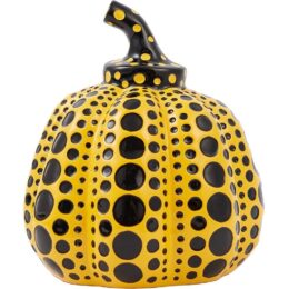 Pumpkin Cast Resin Figure – Yellow by Yayoi Kusama at Dovehouse Contemporary