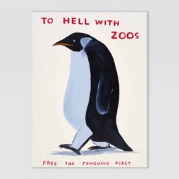 Untitled (To Hell With Zoos) by David Shrigley at Dovehouse Contemporary