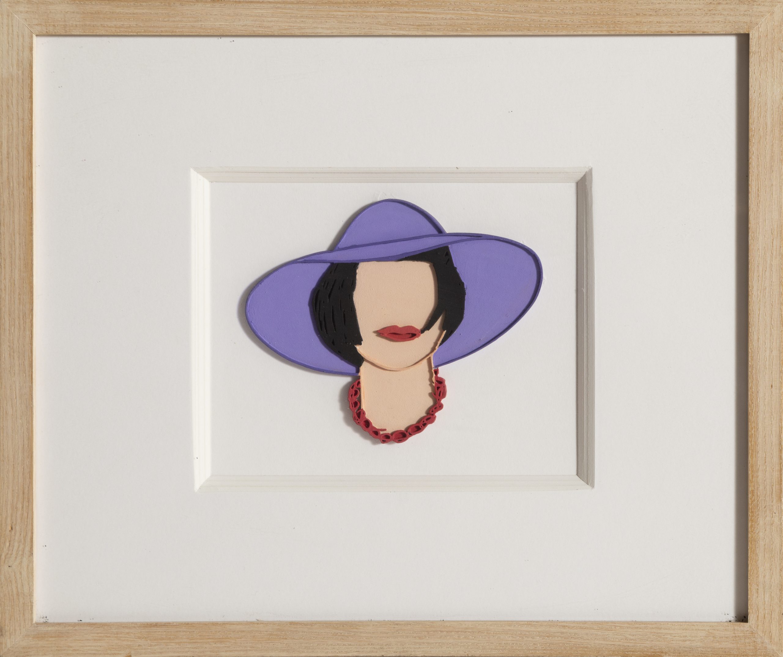 Monica With A Purple Hat by Tom Wesselmann