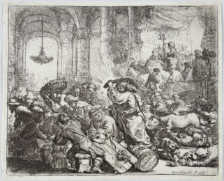 Christ Driving the Money Changers form the Temple by Harmensz van Rijn Rembrandt at Christopher-Clark Fine Art