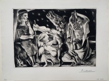 Minotaure aveugle guidé par Marie-Thérèse au Pigeon dans une Nuit étoilée (S.V. 97) by Pablo Picasso at John Szoke Gallery