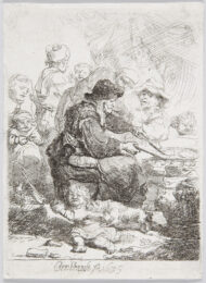 Pancake Woman by Harmensz van Rijn Rembrandt at Christopher-Clark Fine Art