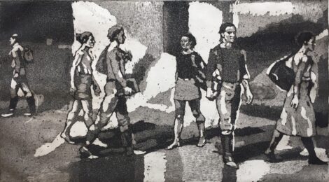 Students Outdoors by Isabel Bishop at William Chambers Art