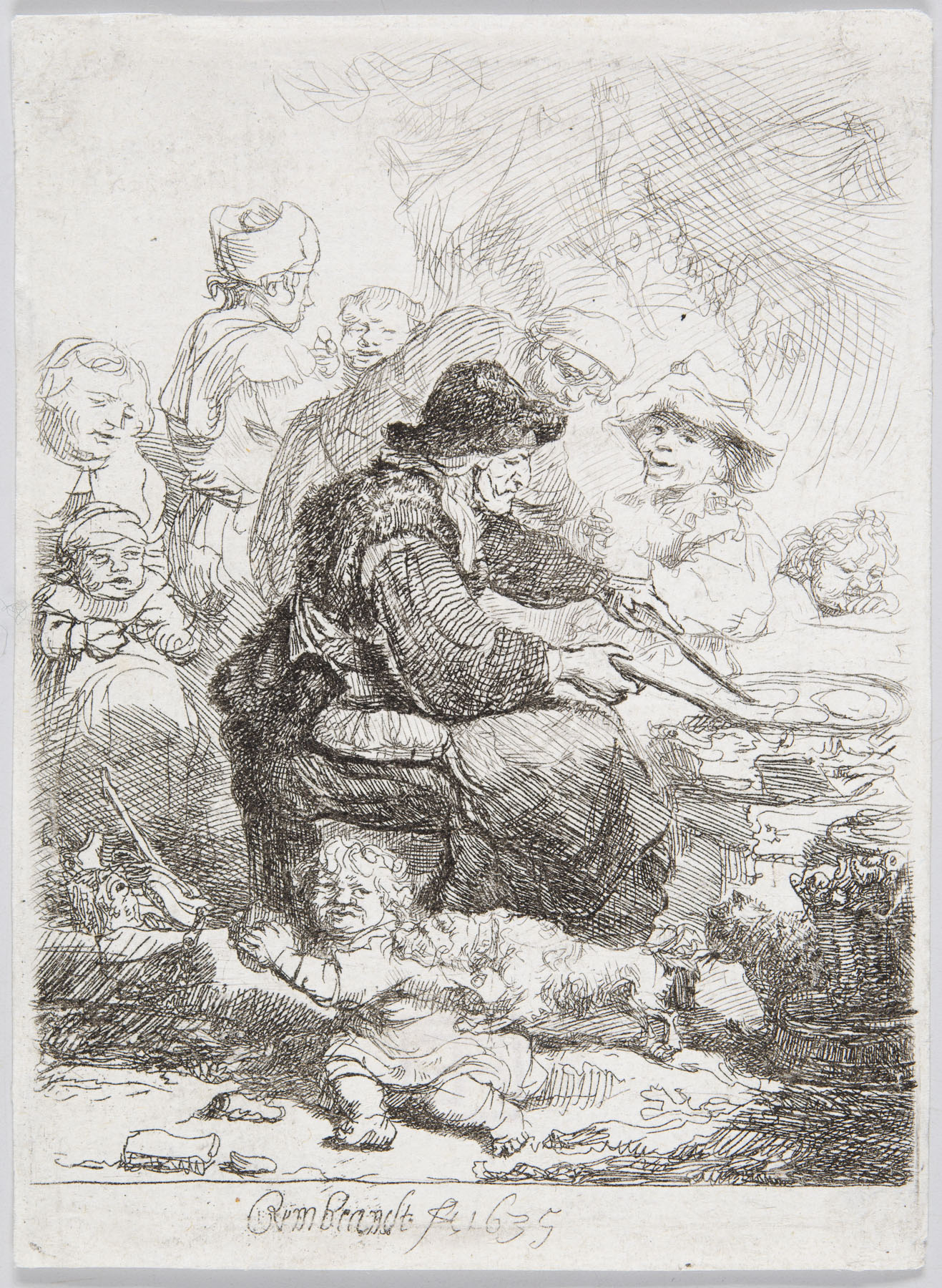 Pancake Woman by Harmensz van Rijn Rembrandt