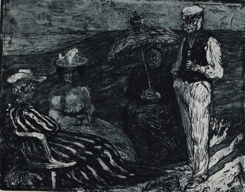 Conversation | Unterhaltung by Emil Nolde