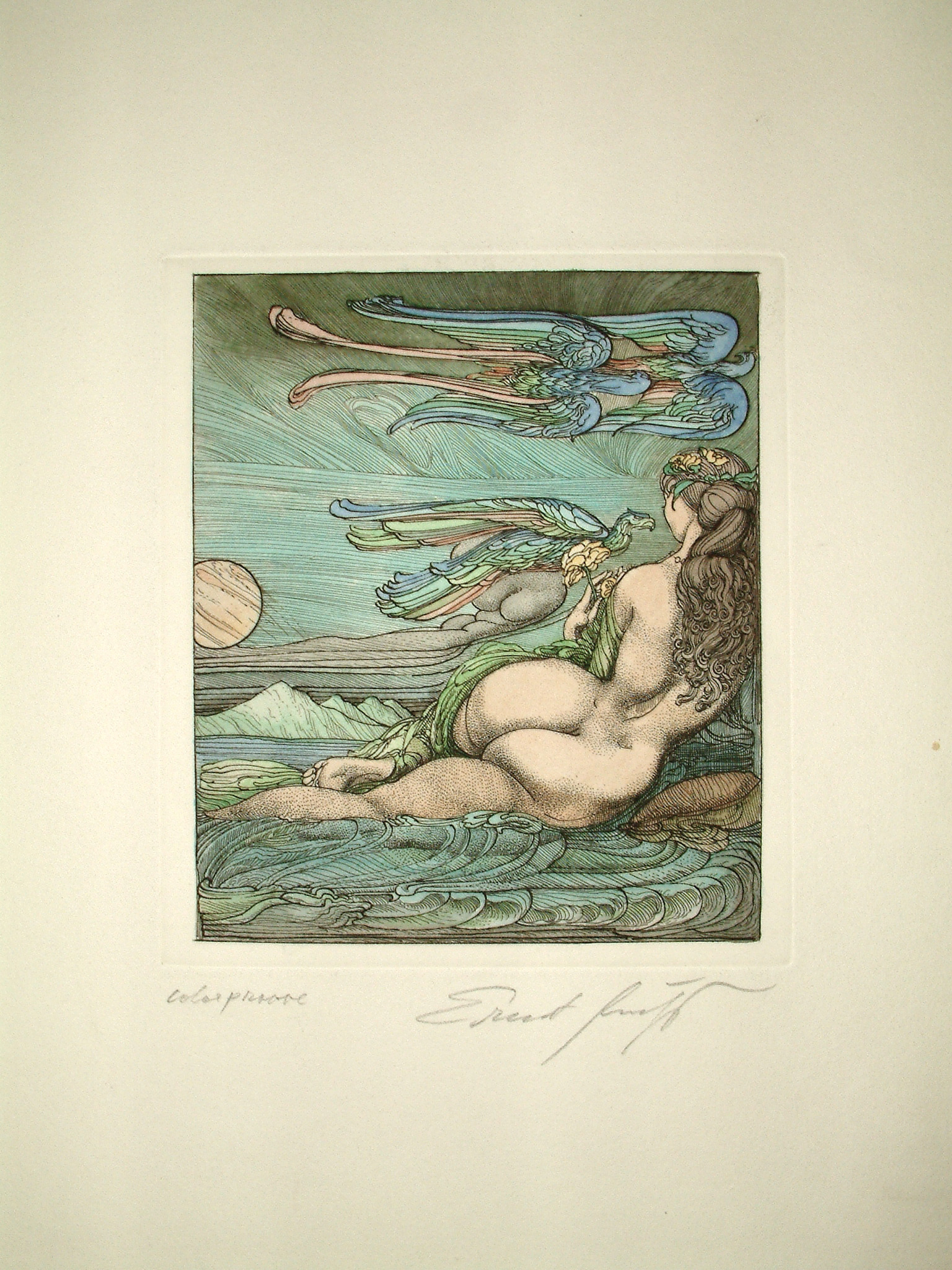 Die Bachnymphe by Ernst Fuchs