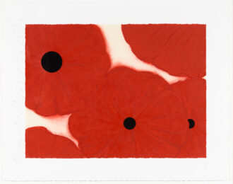 Five Reds by Donald Sultan at Leslie Sacks Gallery