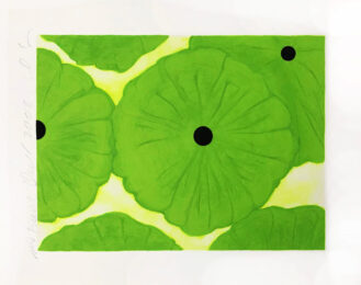 Six Greens by Donald Sultan at Leslie Sacks Gallery