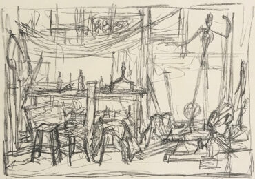 The Pointing Man, in the Studio | L’homme qui pointe dans l’atelier by Alberto Giacometti at Gilden's Art Gallery