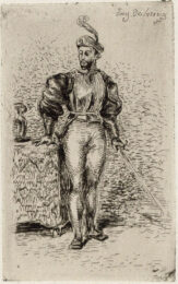 Un Homme d’armes (A Man with Weapons) by Eugène Delacroix at Emanuel von Baeyer - Cabinet