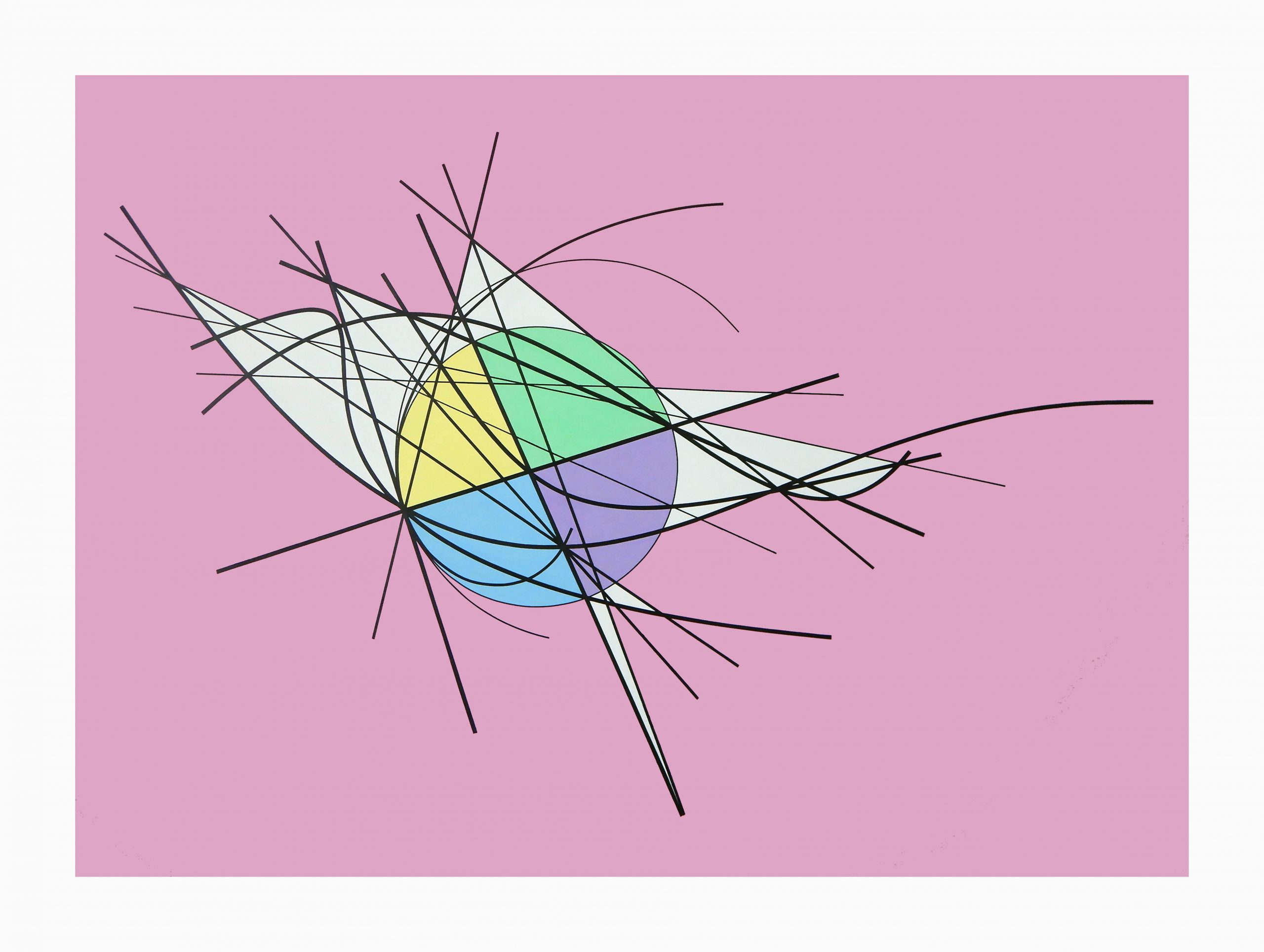 Osculating Circle, Pink by Clifford Singer