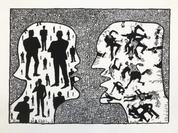 Corporate Men and Macho Men by Derek Boshier at Cirrus Gallery + Cirrus Editions Ltd.