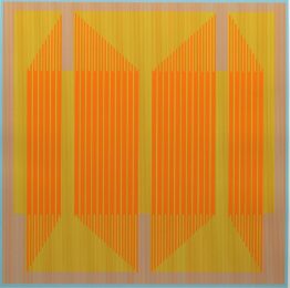 Emerging Orange by Julian Stanczak at Gregg Shienbaum Fine Art