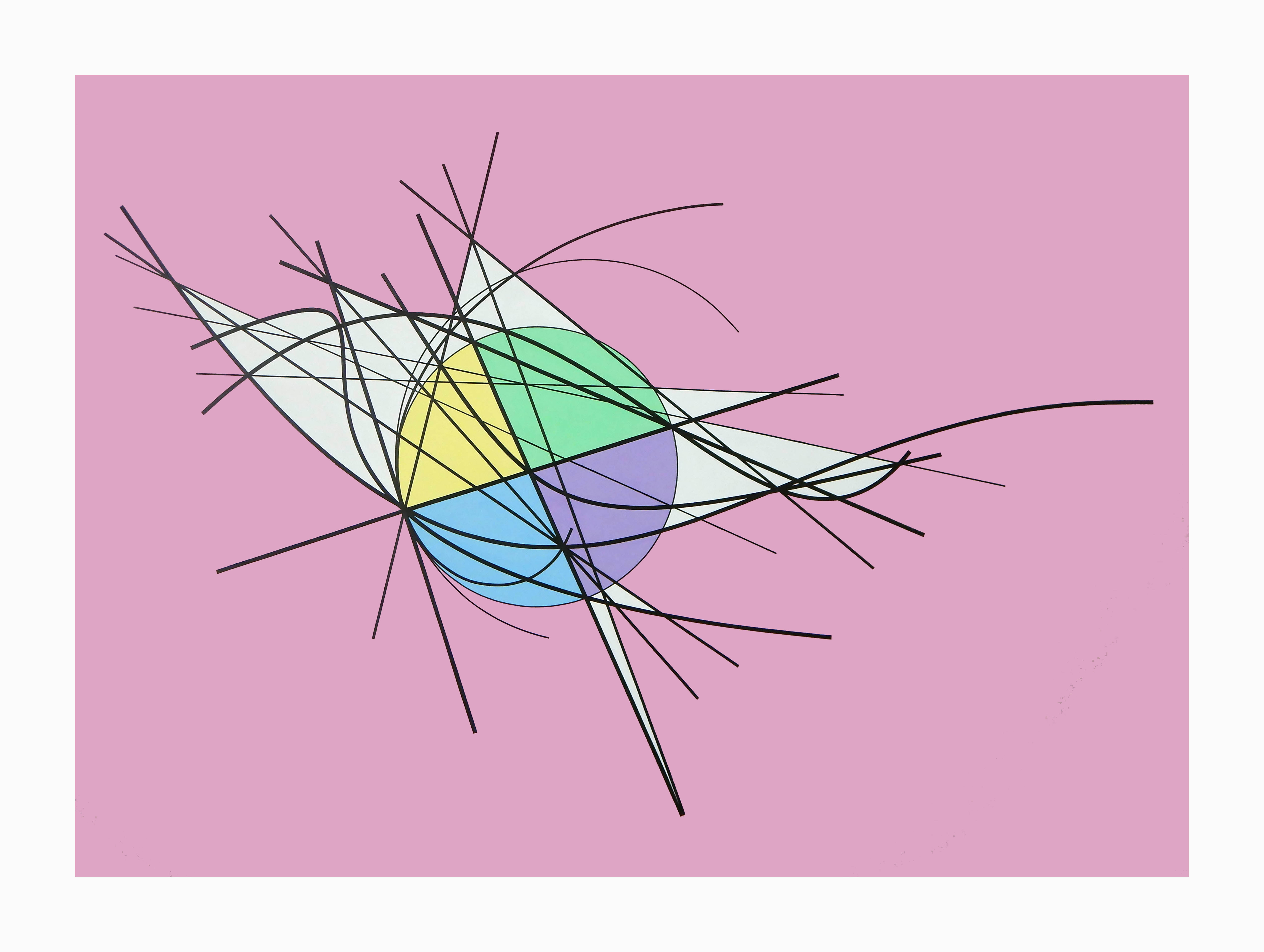 Osculating Circle, Pink by Clifford Singer