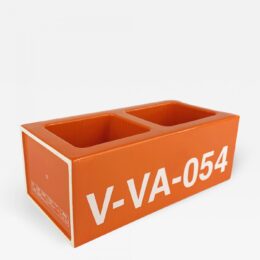Virgil Abloh x Vitra Ceramic Block Orange by Virgil Abloh at Dovehouse Contemporary