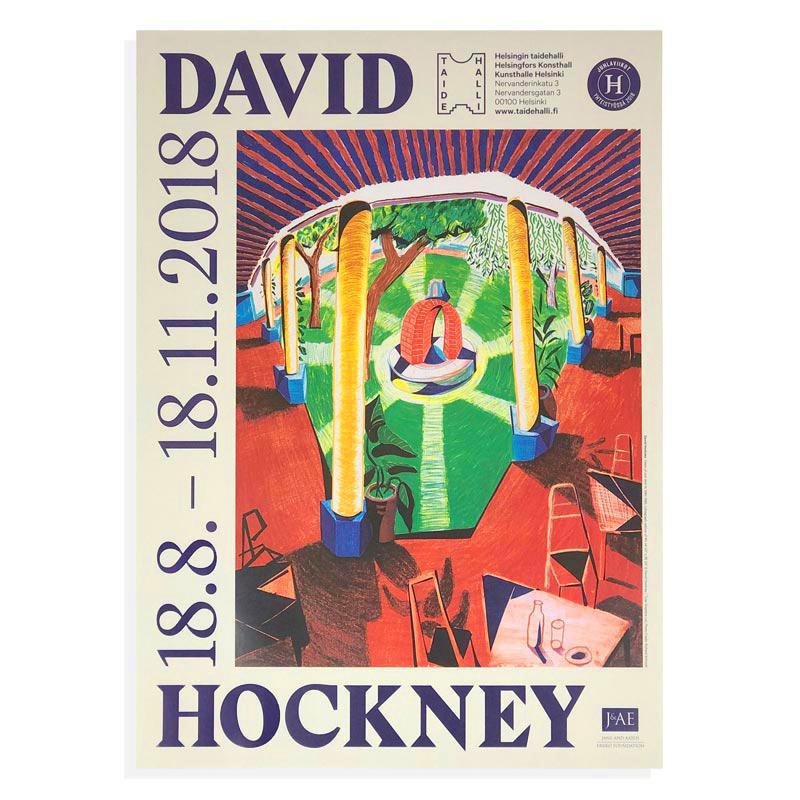 Kunsthalle Helsinki Exhibition poster by David Hockney