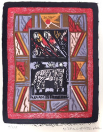 Abstract with Tiger and Parrots by Michael Rothenstein at Dellasposa