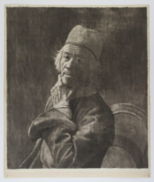 Autoportrait, la main au menton (grande planche) [The Large Self-Portrait] by Jean-Étienne Liotard at Sarah Sauvin