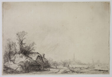 Cottage beside a Canal with a View of Ouderkerk by Harmensz van Rijn Rembrandt at Sarah Sauvin