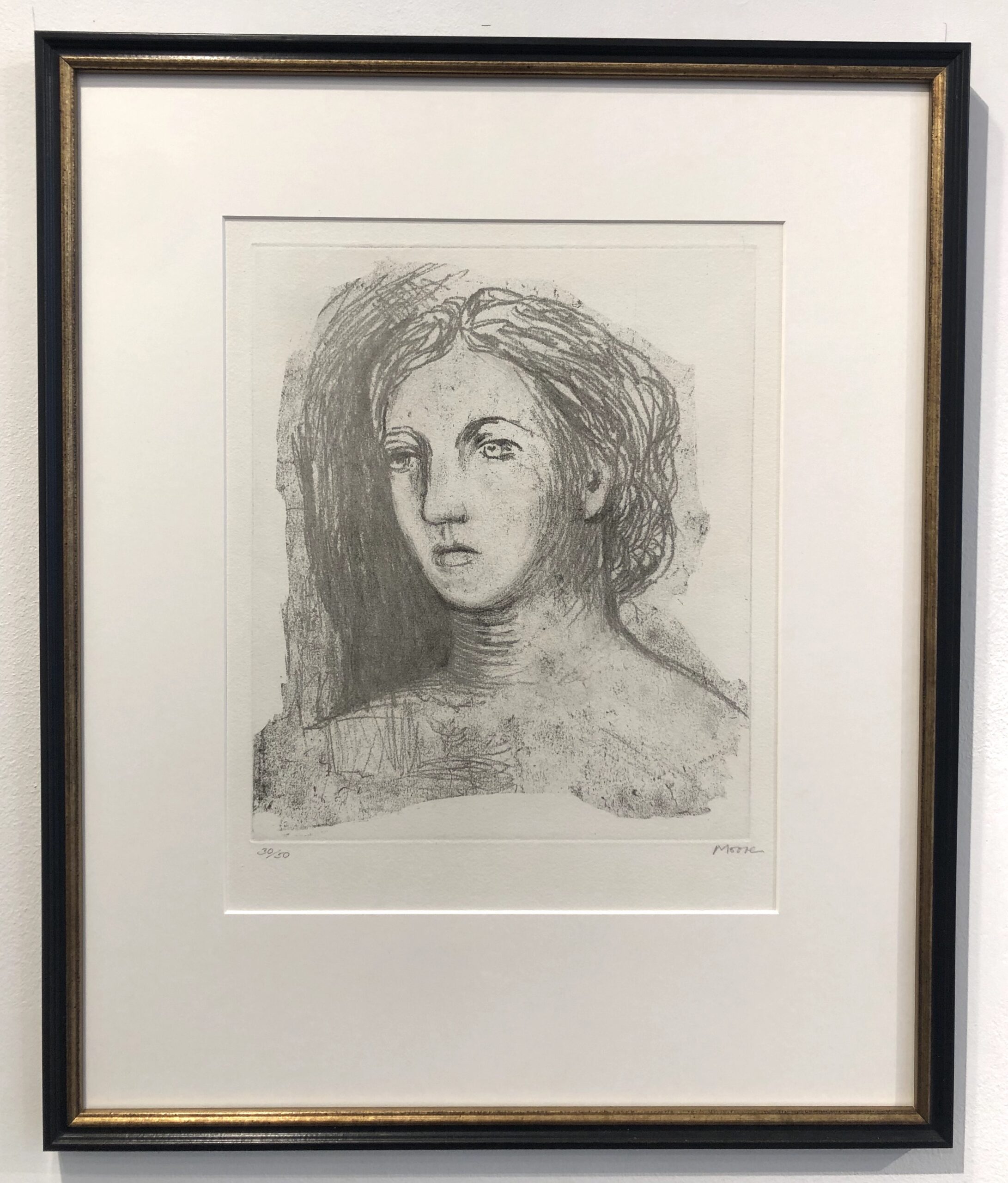 Head of Woman by Henry Moore