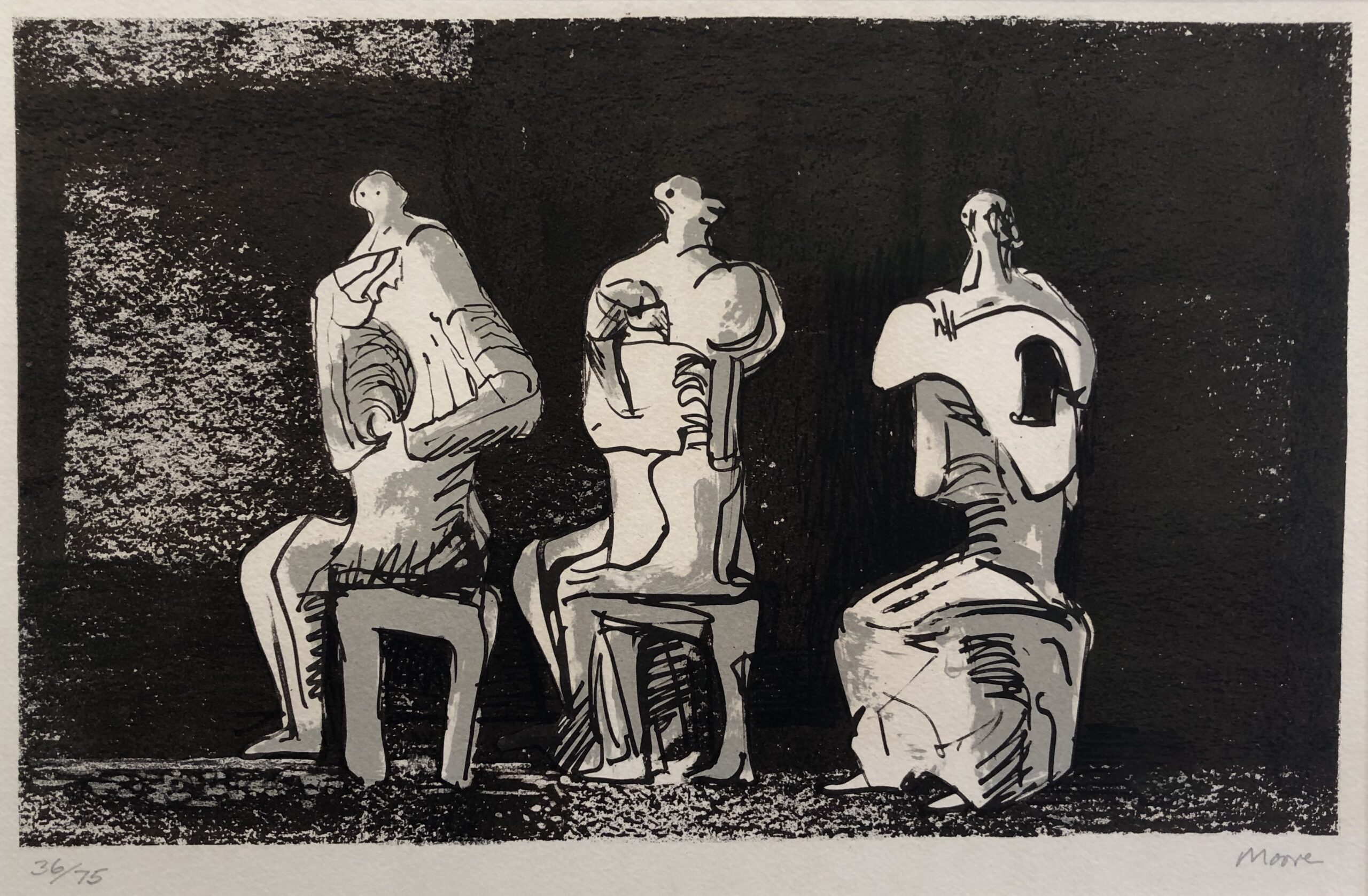 Three Seated Figures by Henry Moore