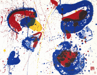 Hurrah for the Red, White, and Blue by Sam Francis at Annex Galleries