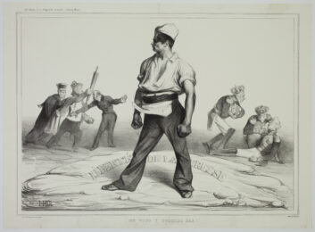 Ne vous y frottez pas !! [Do not get on the wrong side of them!!] by Honoré Daumier at Sarah Sauvin