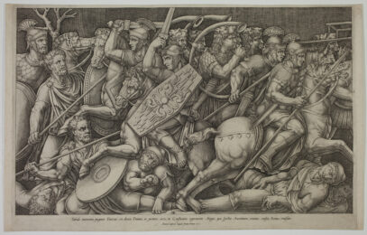 Roman Soldiers fighting the Dacians by Nicolas Beatrizet at Sarah Sauvin