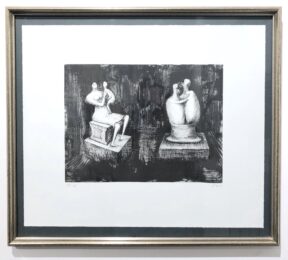 Sculptures: Dark Interior by Henry Moore at Dellasposa