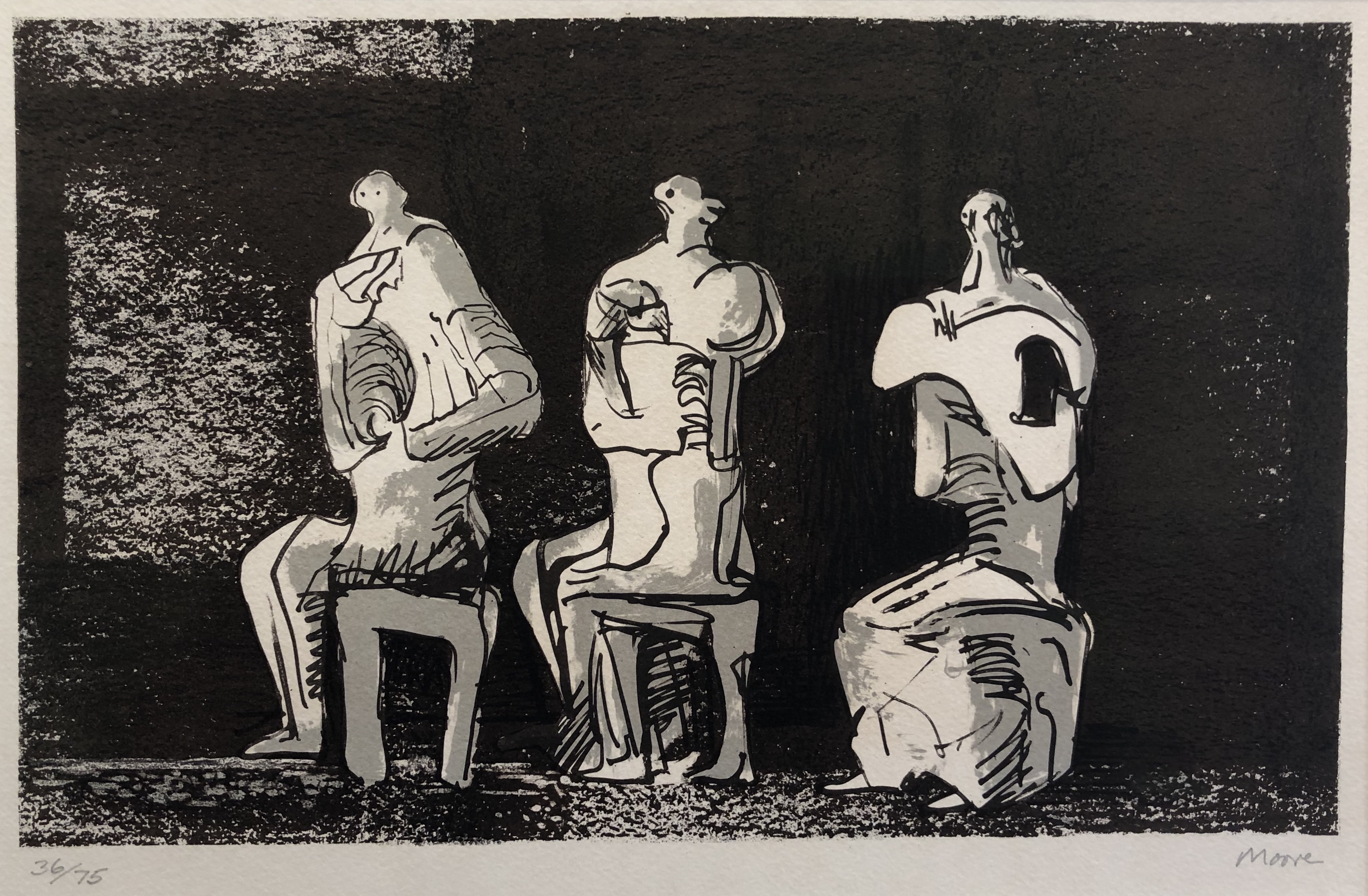 Three Seated Figures by Henry Moore
