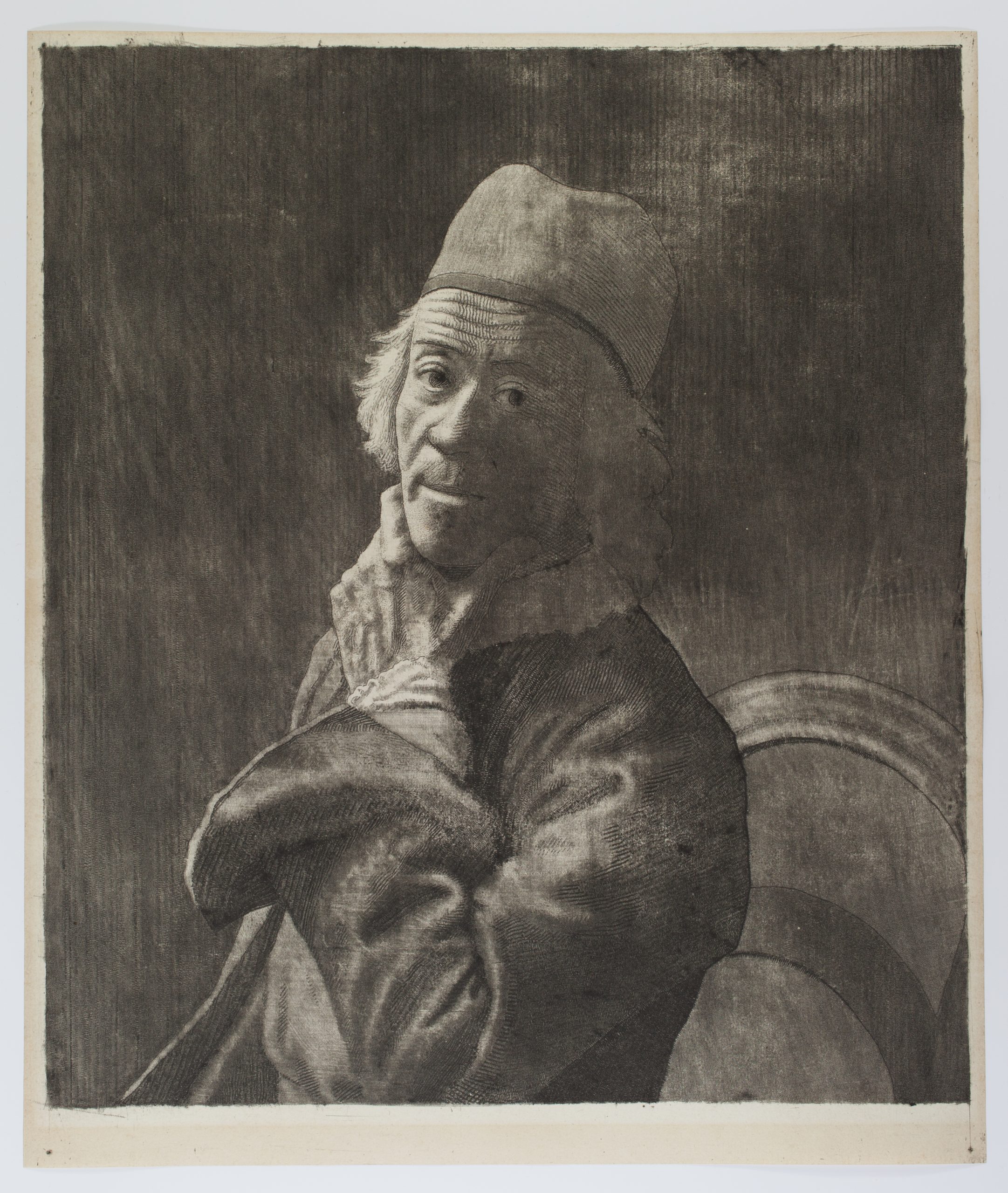 Autoportrait, la main au menton (grande planche) [The Large Self-Portrait] by Jean-Étienne Liotard