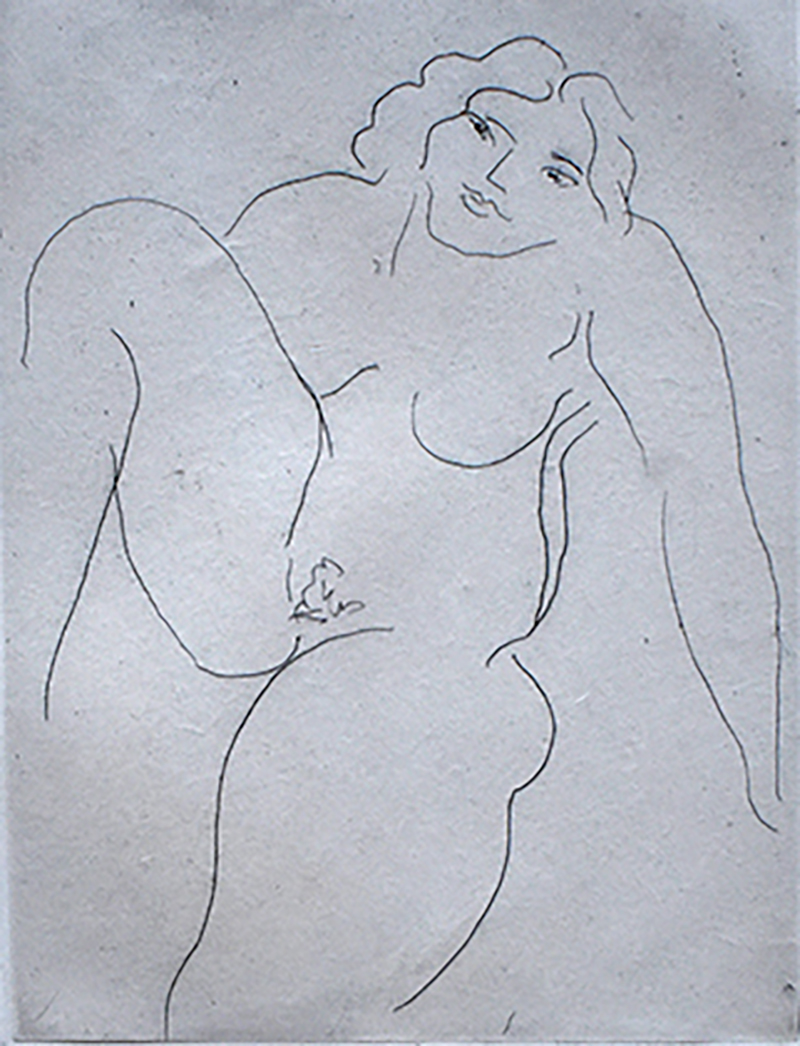 Frontal Nude, Right Leg Folded | Nu de face, jambe droite repliée, 1929 by Henri Matisse