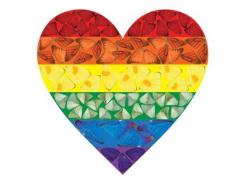 Rainbow Heart Large by Damien Hirst at Dovehouse Contemporary