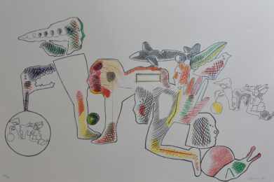 Untitled, from: 12th Anniversary Galeria Joan Prats 1976-88 Portfolio, 1986 by Jorge Castillo at Gilden's Art Gallery