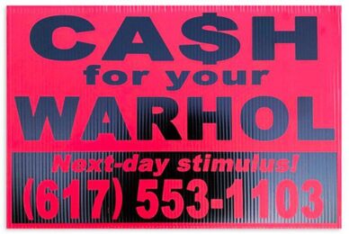 Cash For Your Warhol by Geoff Hargadon at Dovehouse Contemporary