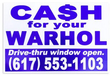 Cash for Your Warhol by Geoff Hargadon at Dovehouse Contemporary