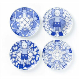Holiday Plates set, blue by KAWS at Dovehouse Contemporary