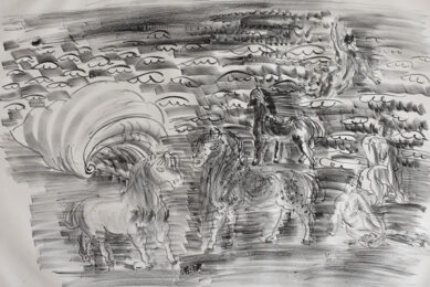 Little Horses, Bathers and Seashell | Petits Chevaux, Baigneuses et Coquillage, 1925 by Raoul Dufy at Gilden's Art Gallery