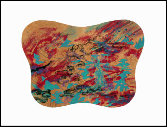 En Route (red) by Jiha Moon at Turner Carroll Gallery