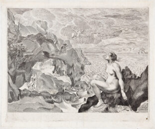 Perseus Delivering Andromeda by (aft) Claude Mellan at Emanuel von Baeyer - Cabinet