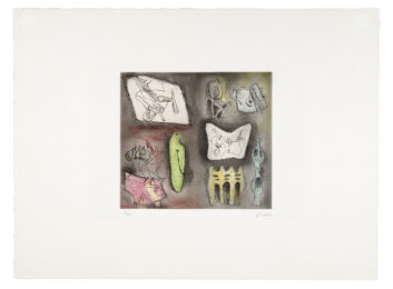 Sculptural Ideas 3 by Henry Moore at Sims Reed Gallery (IFPDA)