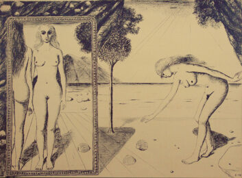 The Beach, 1972 by Paul Delvaux at Gilden's Art Gallery