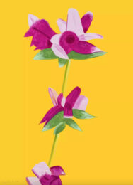 Azaleas on Yellow by Alex Katz at Vogtle Contemporary