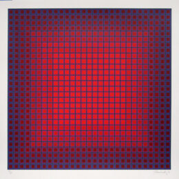 Compounded Red by Julian Stanczak at Gregg Shienbaum Fine Art