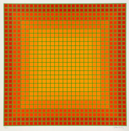 Let It Be Orange by Julian Stanczak at Gregg Shienbaum Fine Art