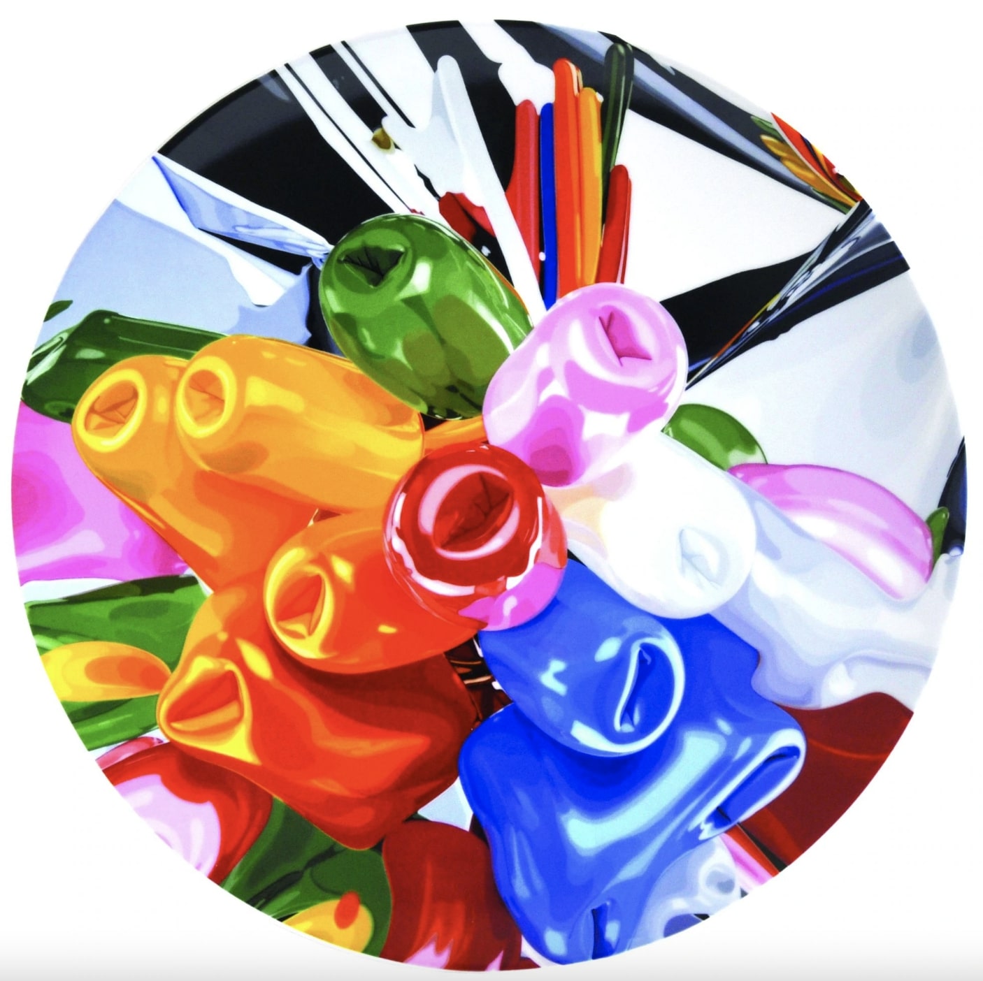 Tulips coupe plate by Jeff Koons